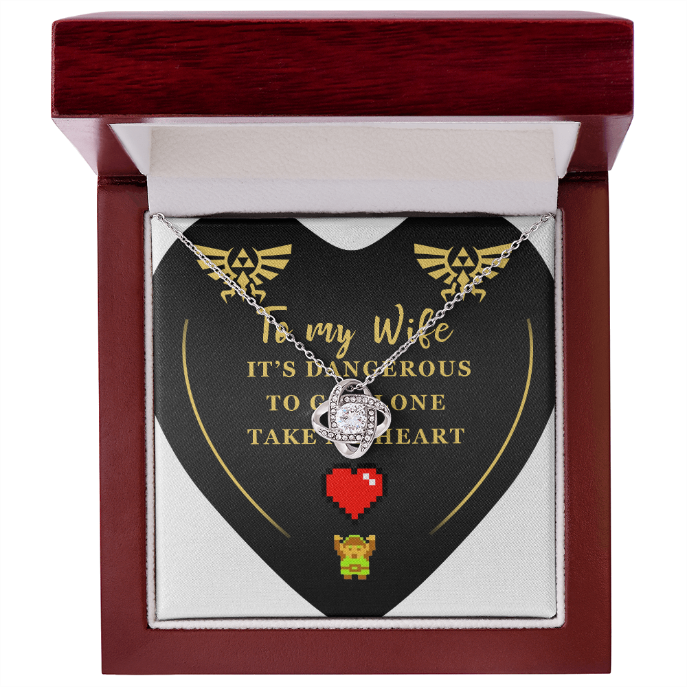 Gamer Necklace Gift for Wife – Inspired Heart Jewelry with Message Card