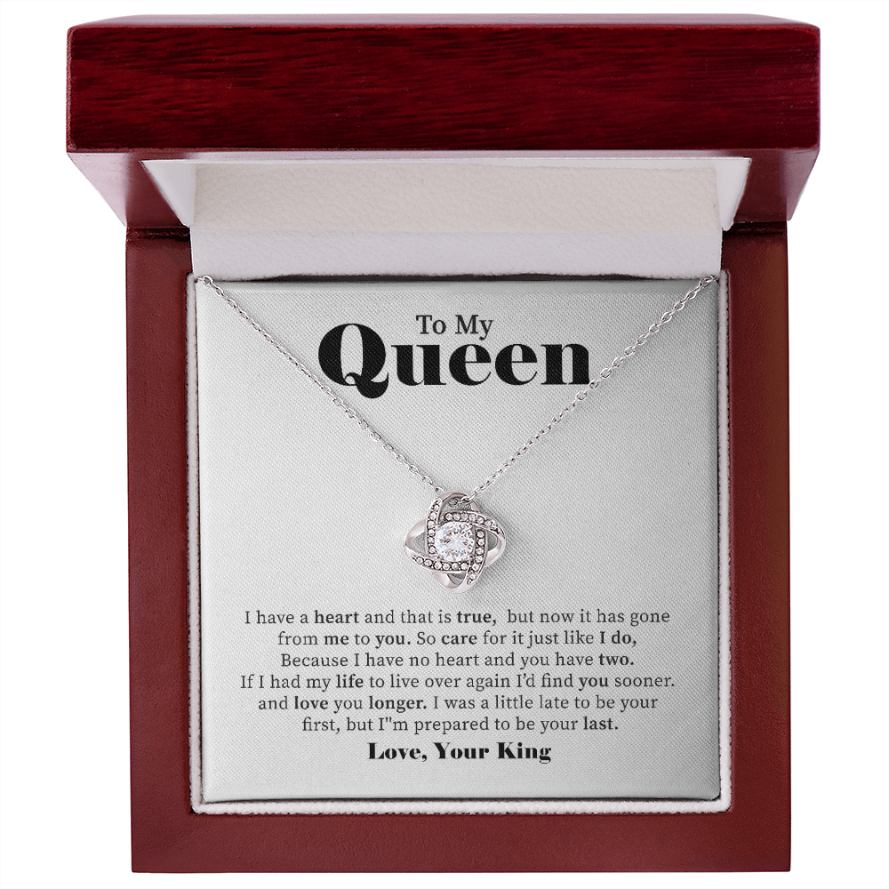 To My Queen Necklace Gift From Your King