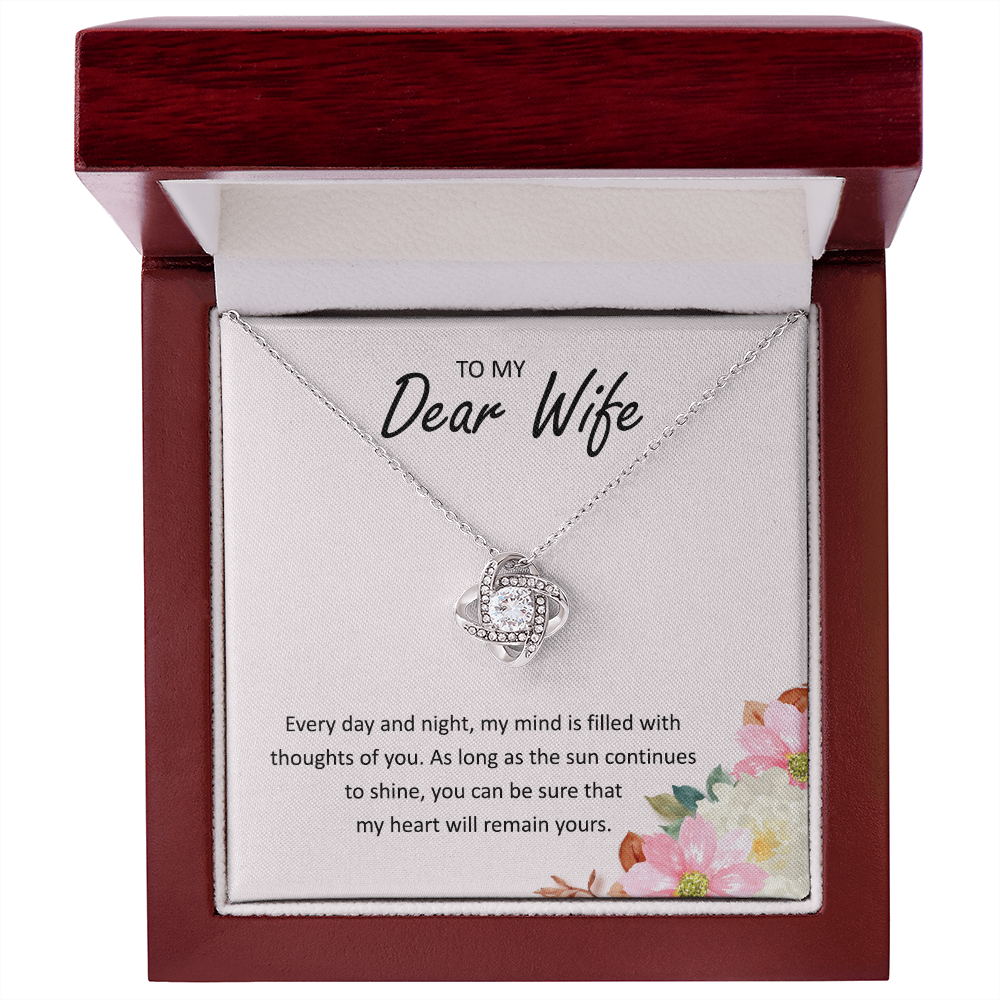 To My Dear Wife Necklace Romantic Gift for Her