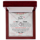 Best Friend Necklace Gift for Her – Love Knot Pendant with Cute Message Card