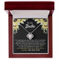 Bestie Necklace Gift with Sunflower Message Card for Friendship Appreciation