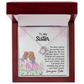 Sister Necklace Gift with Heartfelt Message Card