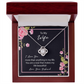 Wife Necklace Gift from Husband with Romantic Rose Message Card
