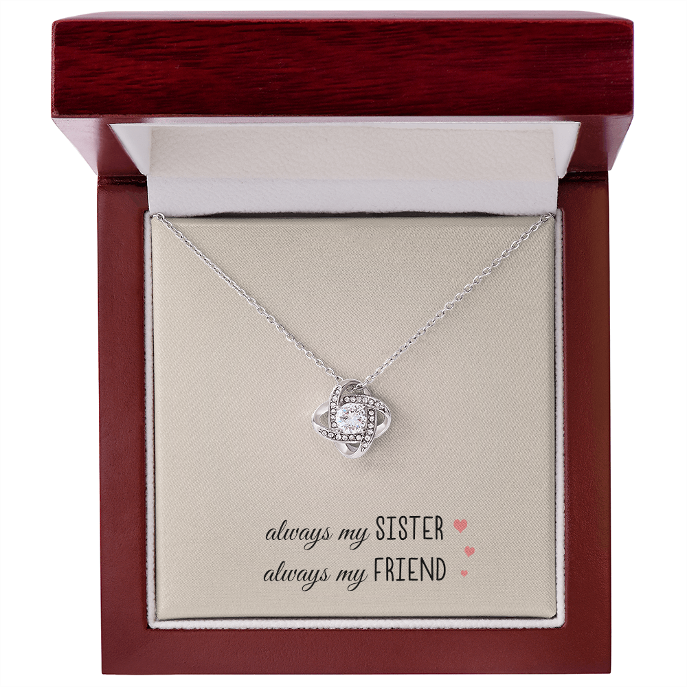 Sister Necklace Gift with Heartfelt Message Card