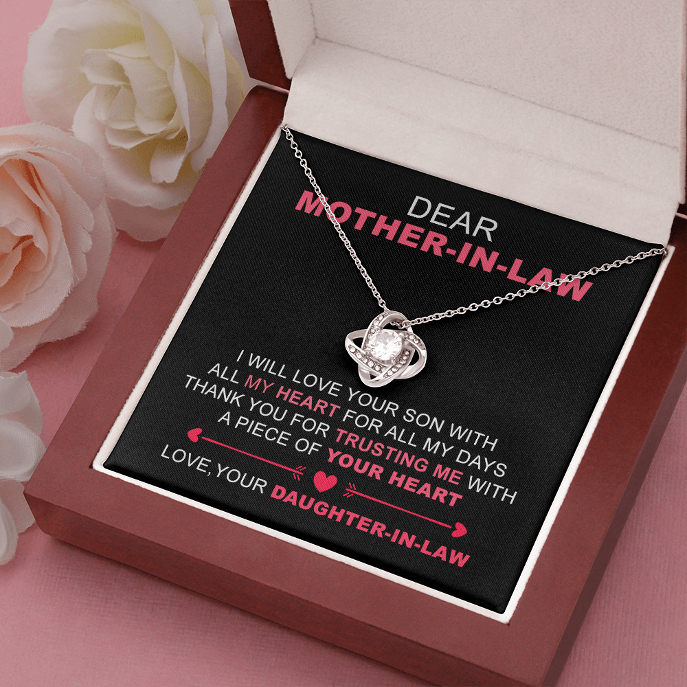 Mother-in-Law Necklace Gift from Daughter-in-Law with Heartfelt Message