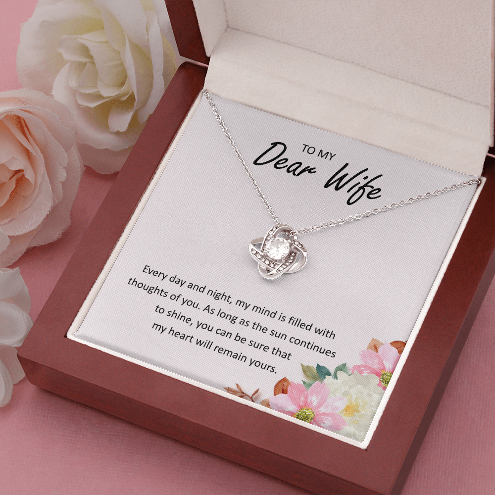 To My Dear Wife Necklace Romantic Gift for Her