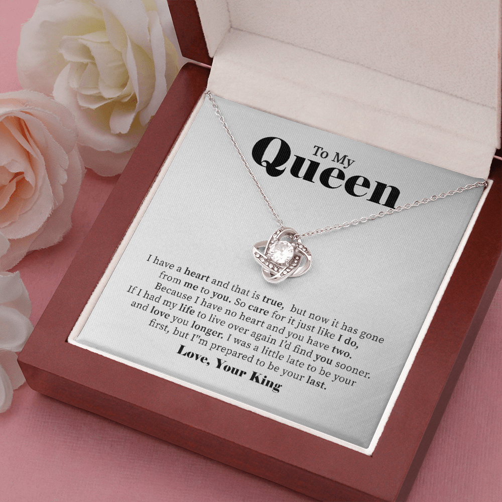 To My Queen Necklace Gift From Your King