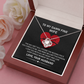 Funny Wife Necklace Gift from Husband with Love Knot Pendant and Bold Message Card