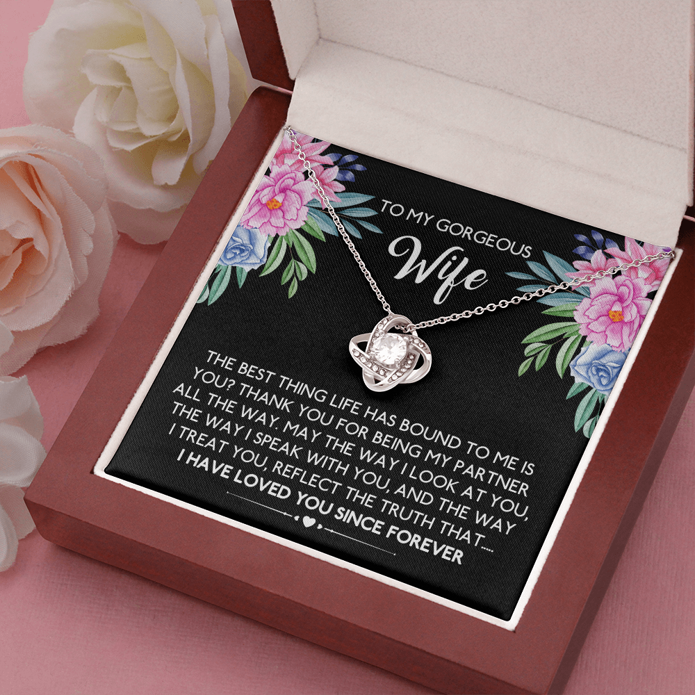 Wife Necklace Gift from Husband with Romantic Message Card