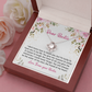 Best Friend Necklace Gift for Her with Floral Message Card from Bestie