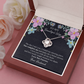 To My Beautiful Wife Necklace Gift from Husband with Love Knot Pendant and Romantic Message Card