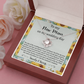 The New Mom Necklace Gift from Bride includes a Heartfelt Message Card
