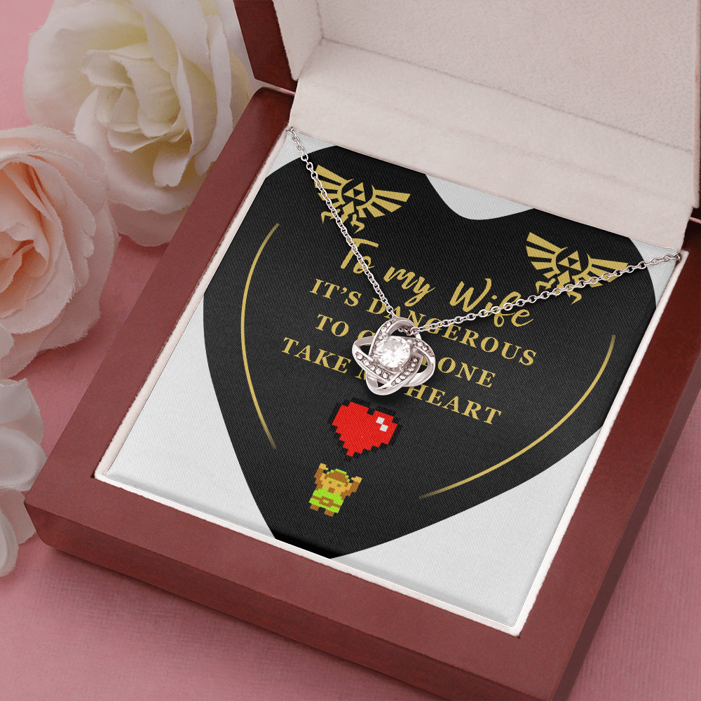 Gamer Necklace Gift for Wife – Inspired Heart Jewelry with Message Card