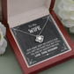 Wife Necklace Gift from Husband with Heartfelt Queen Message Card