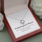 Unbiological Sister Necklace Gift – Friendship Jewelry with Message Card