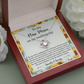 The New Mom Necklace Gift from Bride includes a Heartfelt Message Card