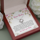 Best Friend Necklace Gift for Her with Floral Message Card from Bestie