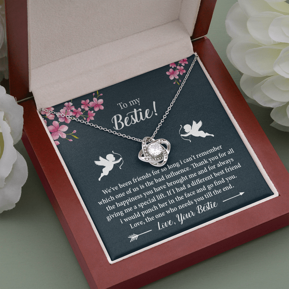 Best Friend Necklace Gift for Bestie with Funny Message Card