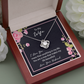 Wife Necklace Gift from Husband with Romantic Rose Message Card