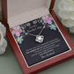 To My Beautiful Wife Necklace Gift from Husband with Love Knot Pendant and Romantic Message Card