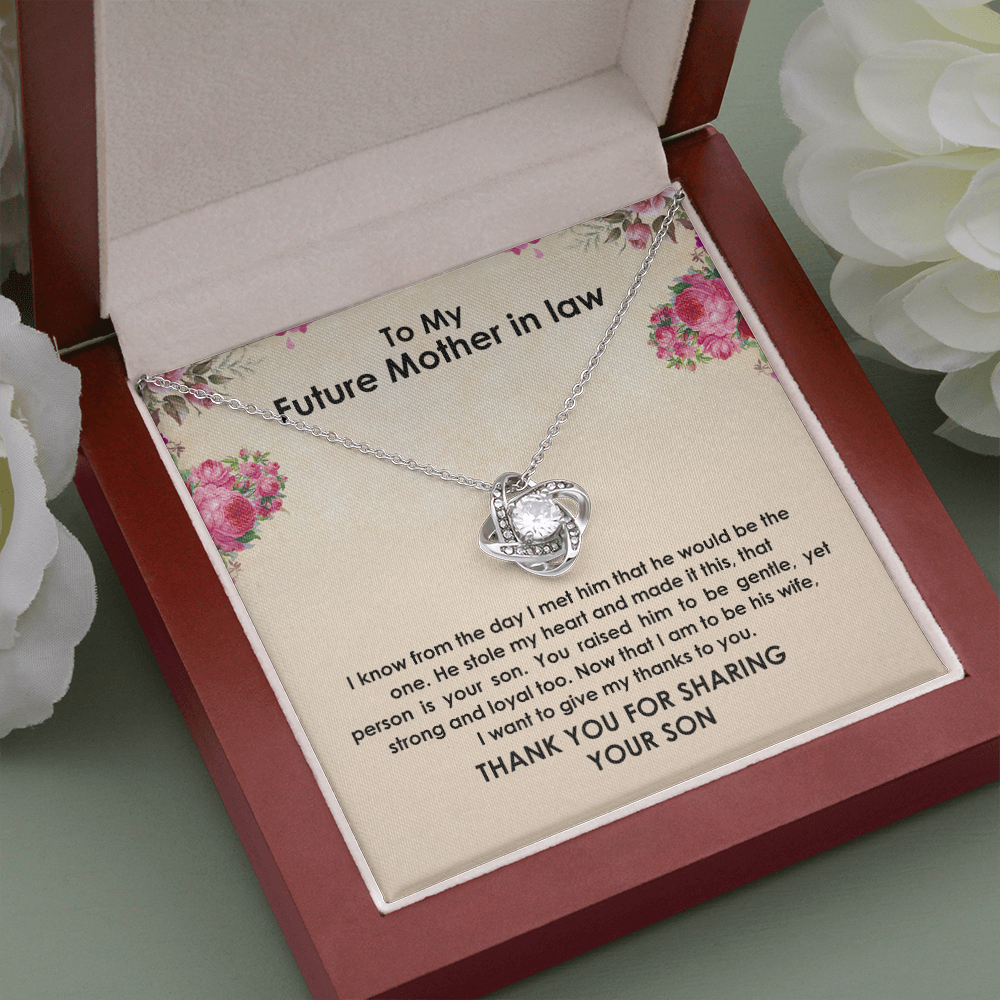 Future Mother in Law Necklace Gift from Bride with Heartfelt Card