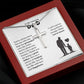 Necklace Gift for Dad From Son With Message of Gratitude